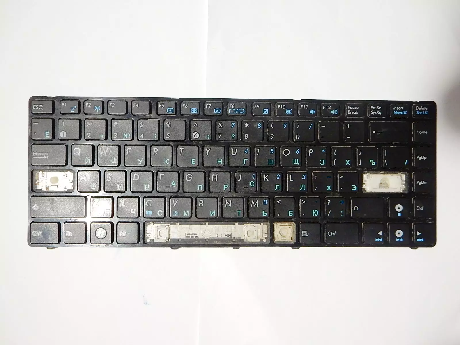 Клавиатура неисправная (на кнопки) 04GNV62KRU01-3 AEKJ1700220 9J.N1M82.80R Asus K42 X42 и др.