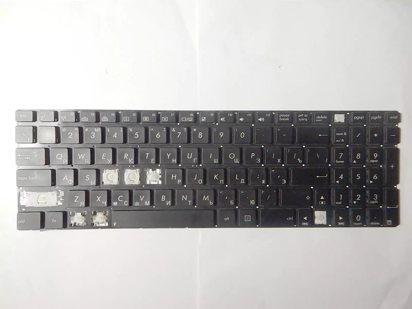 Клавиатура неисправная (на кнопки) 0KNB0-6621RU00 AENJ8701010 9Z.N8BBQ.K0R Asus N56 N56V N76
