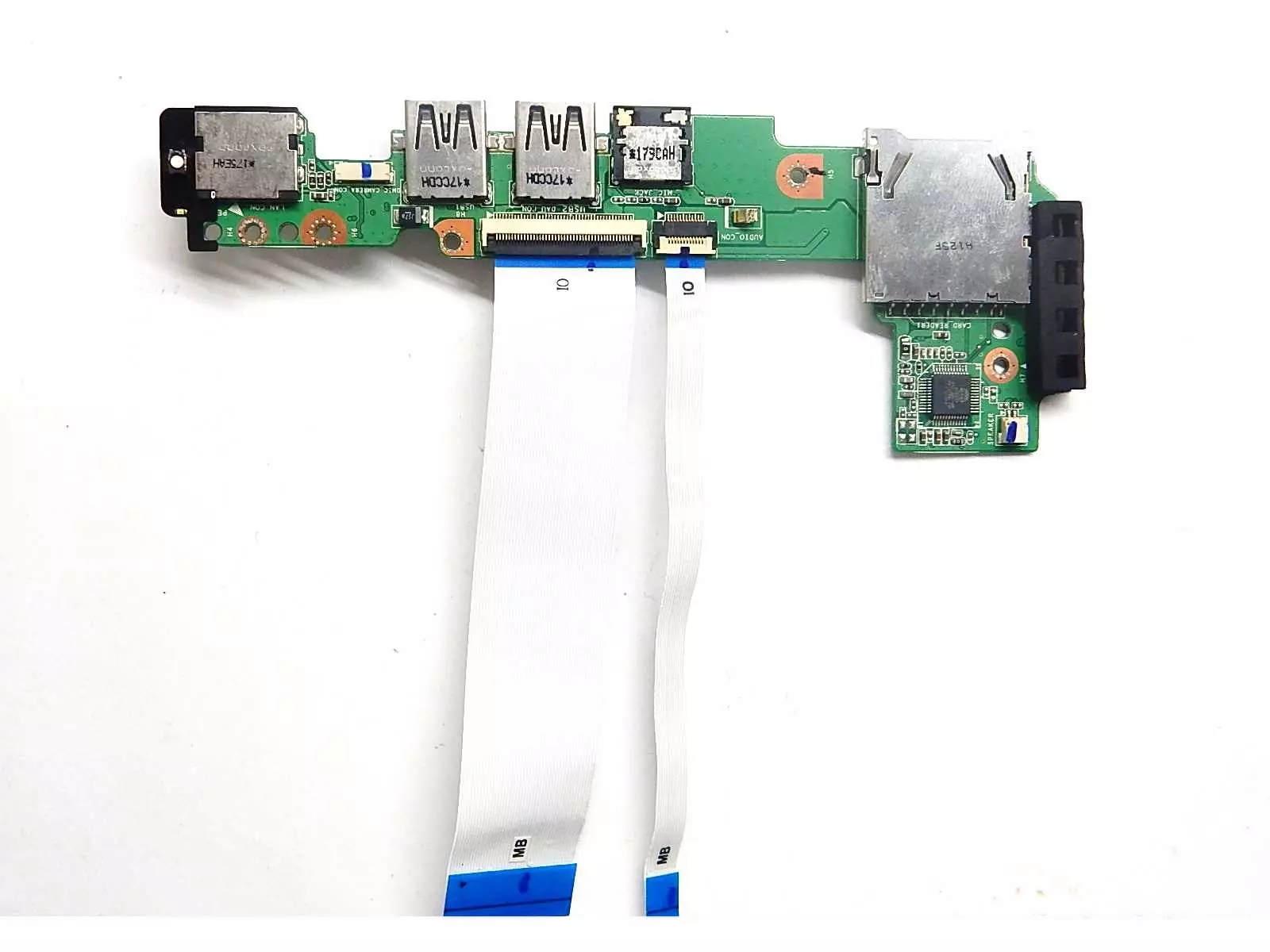 Плата кнопки включения, USB, Audio, LAN, картридера с шлейфами E251244, 60-0A3DI01000-C05, 11097363-09882, 69NA3DB10C05-01 Asus Eee PC 1011PX, 1005HA, 701SD