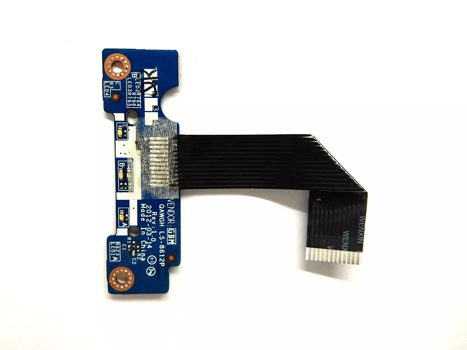 Плата LED индикации QAWGH LS-8612P Rev: 1.0 с шлейфом NBX00015400 WINXIN REV: 1.0 для Lenovo P585