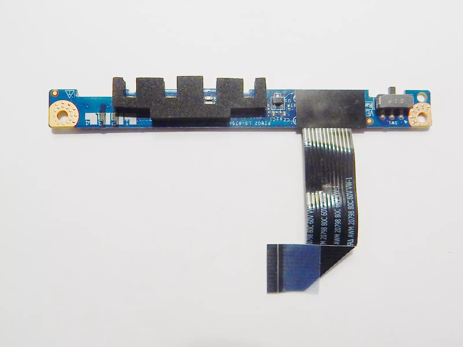 Плата LED индикации и включения WiFi на шлейфе PIWG2 LS-6754P Rev: 1.0 NBX0000SP00 Rev: 2.0 для Lenovo G570