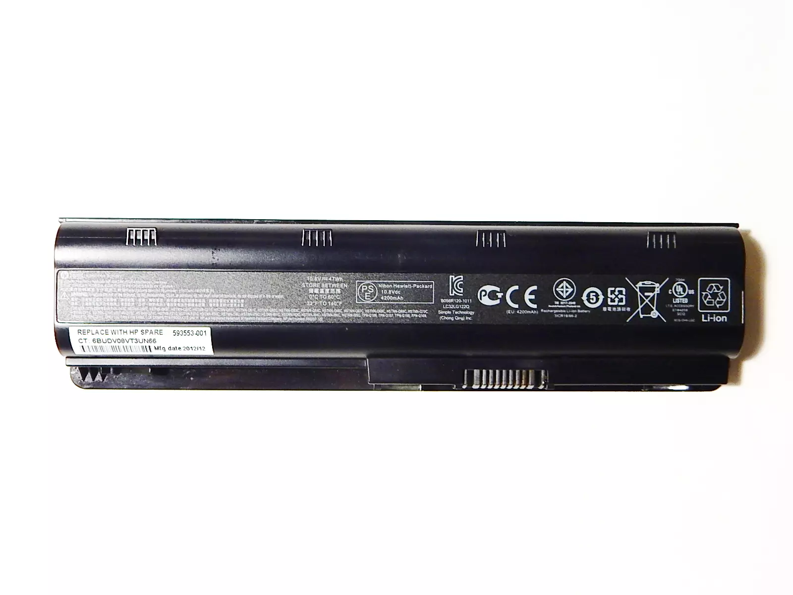 Аккумуляторная батарея (неисправная) HSTNN-IB0W 593553-001 HP CQ42 CQ62 CQ72 G62 G72