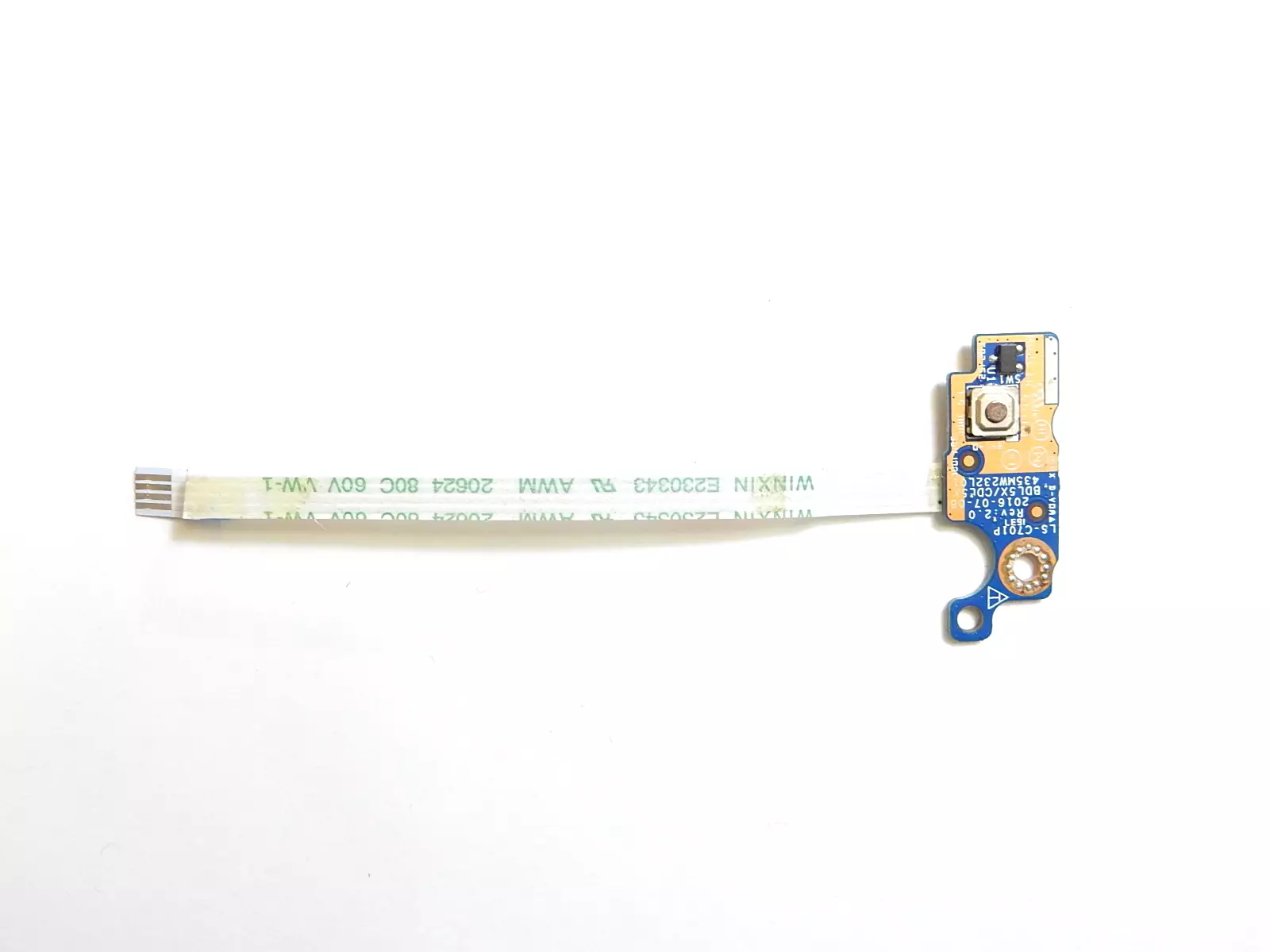 Плата кнопки включения LS-C701P REV: 2.0 BDL5X/CDL5X 435MW232L01 с шлейфом BDL50 NBX00020I00 HP 15-ay513ur 15-ay043ur 15-ba600ur и др HP 15-a 15-ba серии