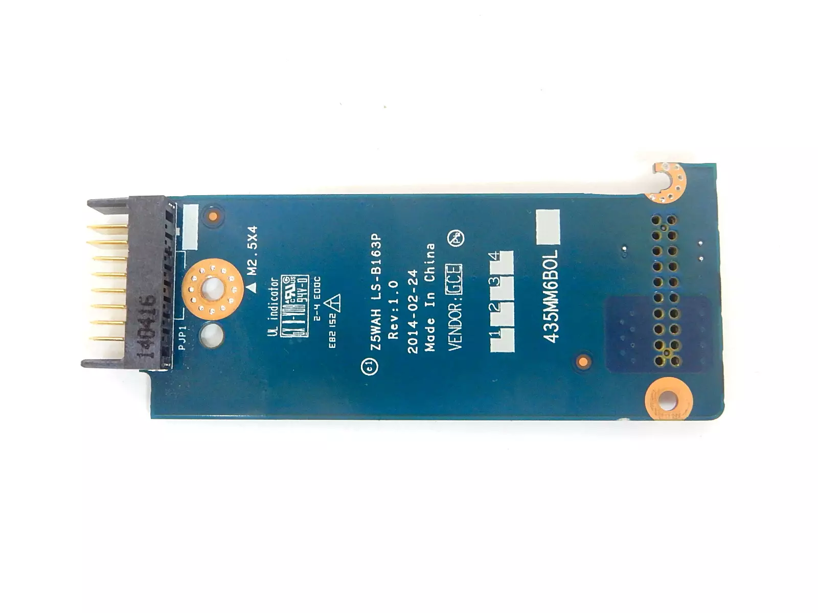 Плата разъема АКБ Z5WAH LS-B163P Rev: 1.0 Acer Aspire E5-511 E5-521 E5-551 E5-571