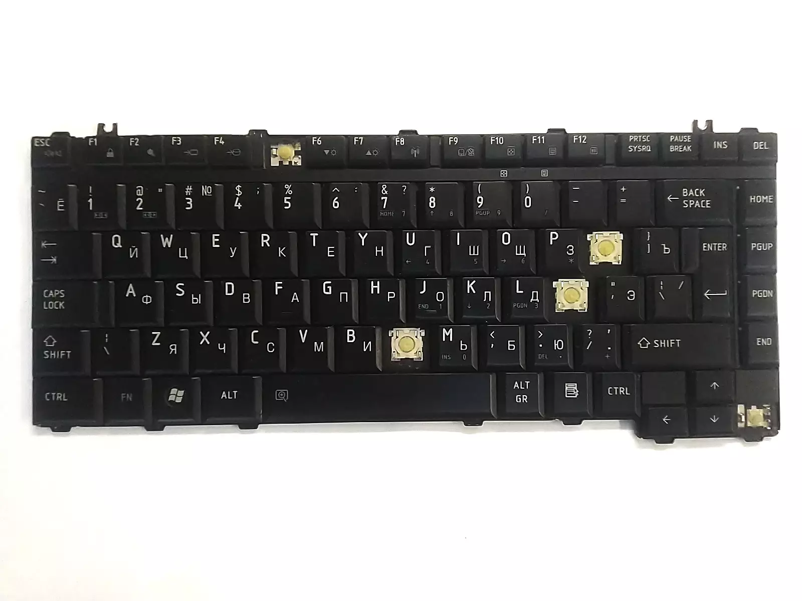 Клавиатура (на кнопки) 6037B0026808 MP-06866SU-9304 для Toshiba A300 L510 L515 L300 L305 L300D L305D M200 M205 A200 A205 A215 A305 L450 L455