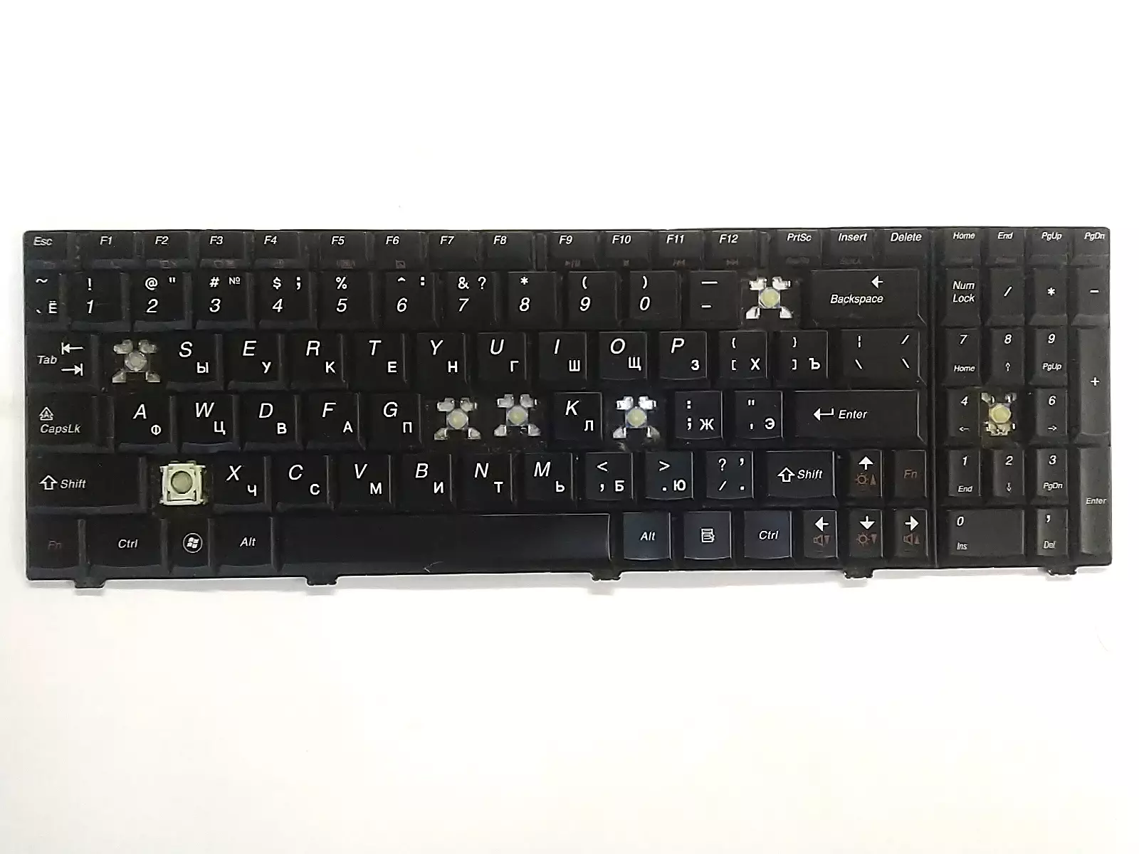 Клавиатура неисправная (на кнопки) 25009809 REV: 0A N4T-RU MP-09F83SU-6861 REV: 0A для Lenovo G560 G565