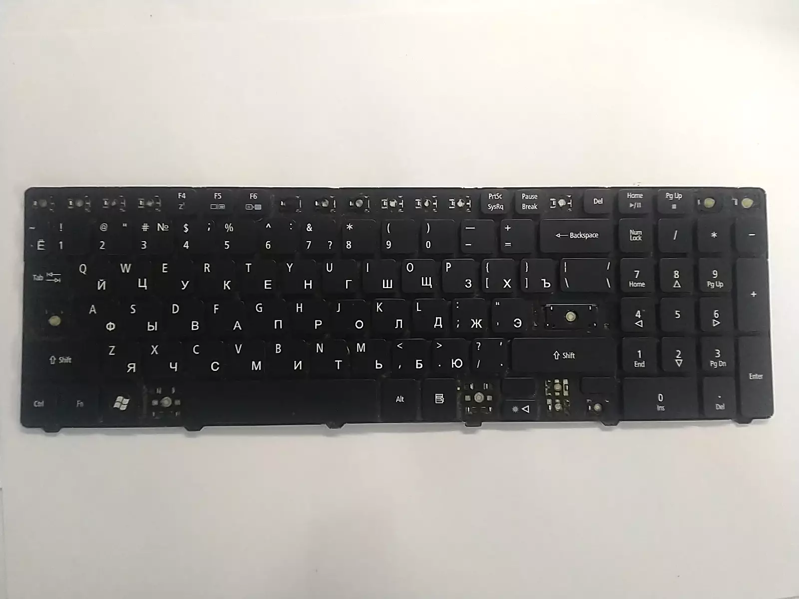 Клавиатура неисправная (на кнопки) AEZR7700110 ZR7 MP-09B23SU-920 для Acer 5738 5250 5410 5542 5553 5560 5733 5739 5740 5741 5742 5749 5750G 5536 5538 5551 5552 5338 5336 5810T 582