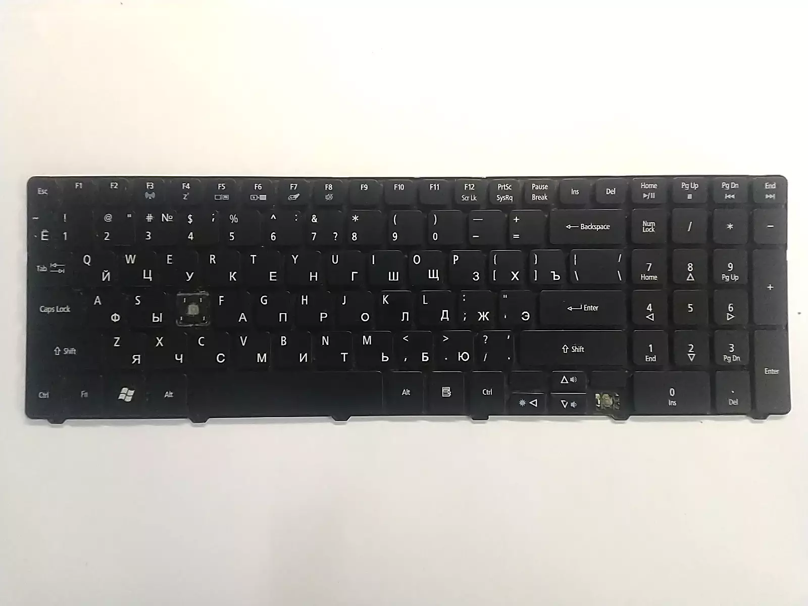 Клавиатура неисправная (на кнопки) AEZR7700110 ZR7 MP-09B23SU-920 для Acer 5738 5250 5410 5542 5553 5560 5733 5739 5740 5741 5742 5749 5750G 5536 5538 5551 5552 5338 5336 5810T 582