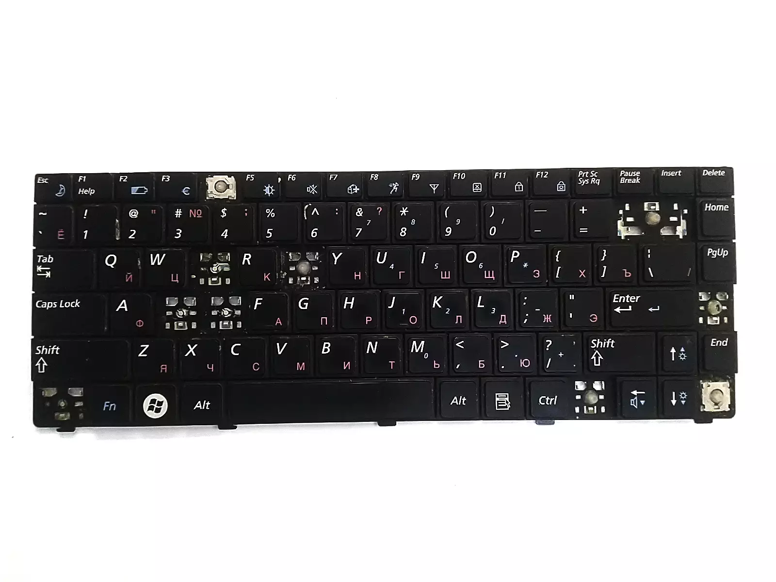 Клавиатура неисправная (на кнопки) CNBA5902490CBIL Samsung NP- R418 R420 R423 R425 R428 R430 R439 R440 R463 R469 R470 R480 RV408 RV410