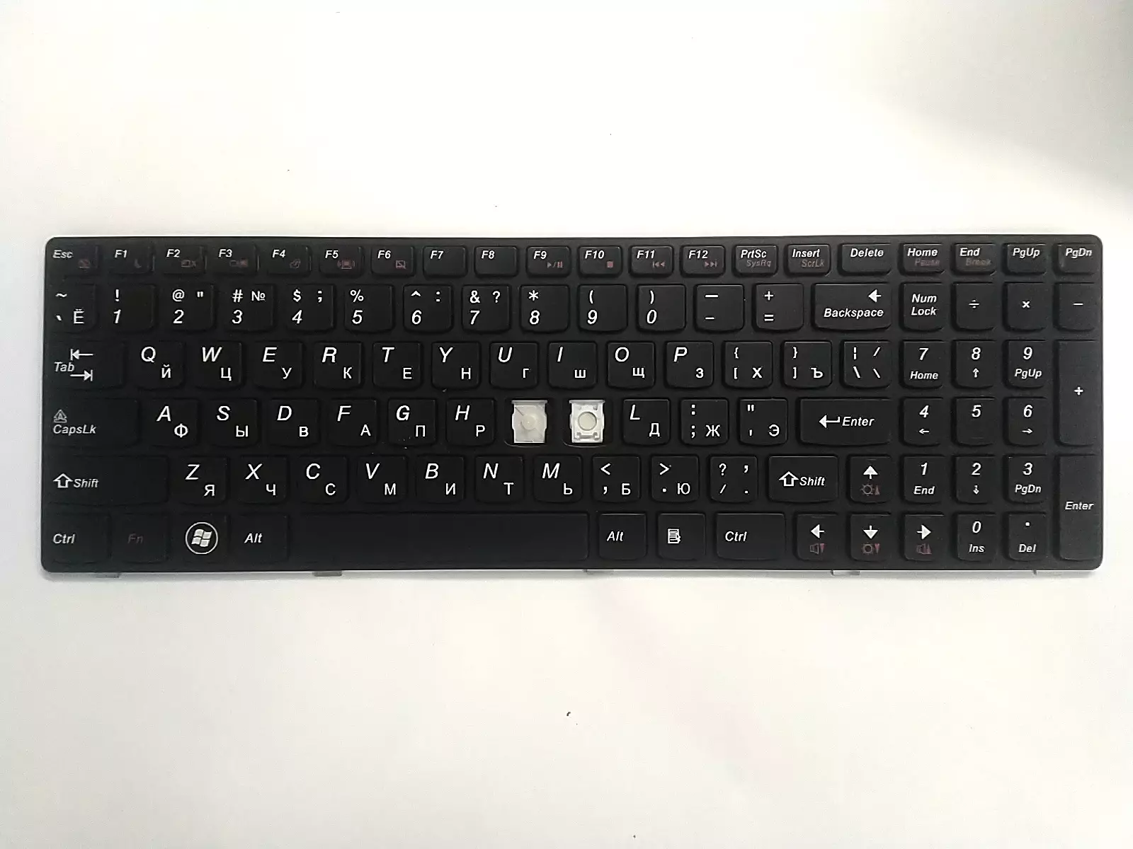 Клавиатура неисправная (на кнопки) MB340-007 G580-US REV:RU для Lenovo IdeaPad G580 G585 Z580 Z585 Z780 G590 G780