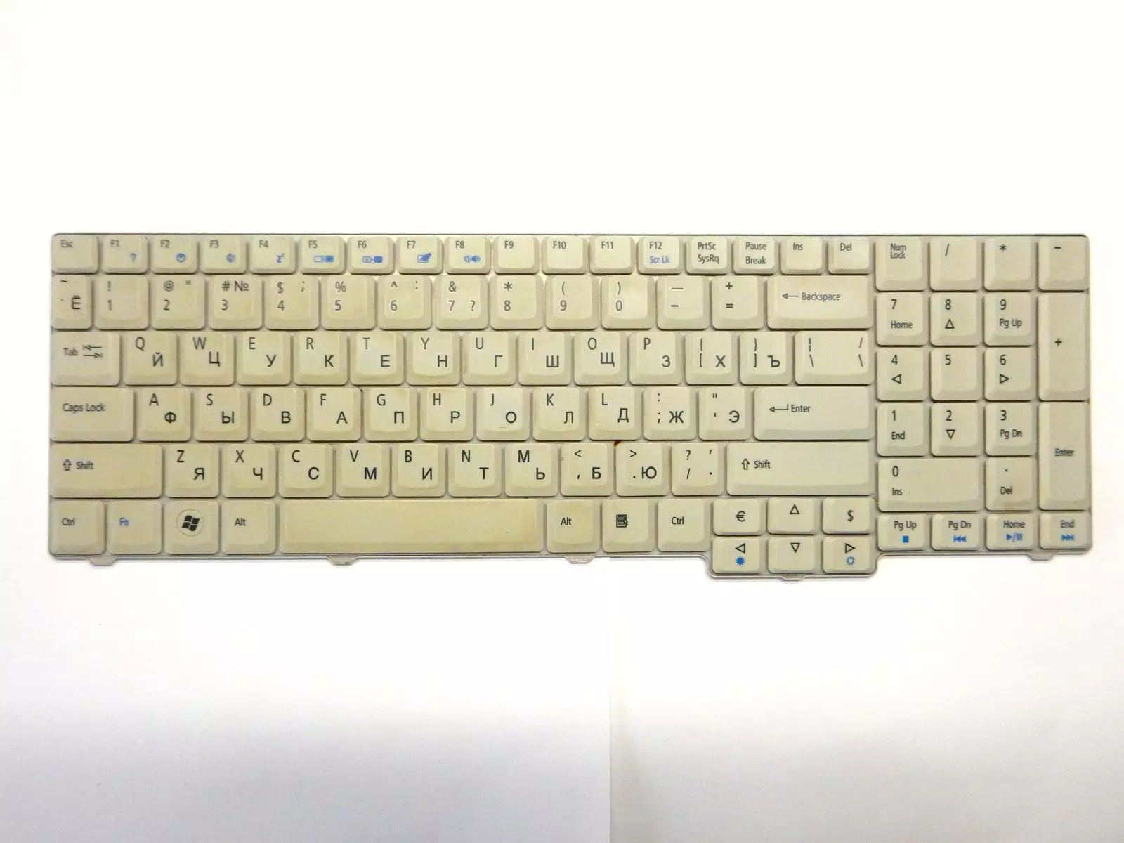 Клавиатура неисправная (на кнопки) NSK-AFP0R 9J.N8782.P0R PK1301L01H0 для Acer