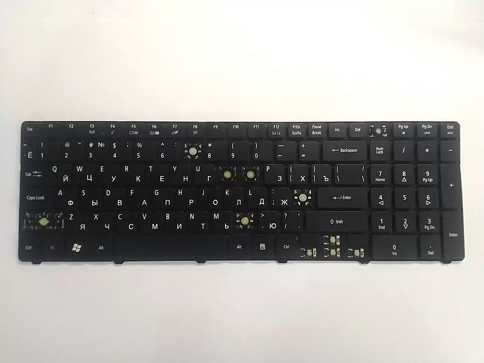 Клавиатура неисправная (на кнопки) PK130C94A04 SG-52500-XAA SN7105A для Acer Aspire 5738 5250 5410 5542 5553 5560 5733 5739 5740 5741 5742 5749 5750G 5536 5538 5551 5552 5338 5336