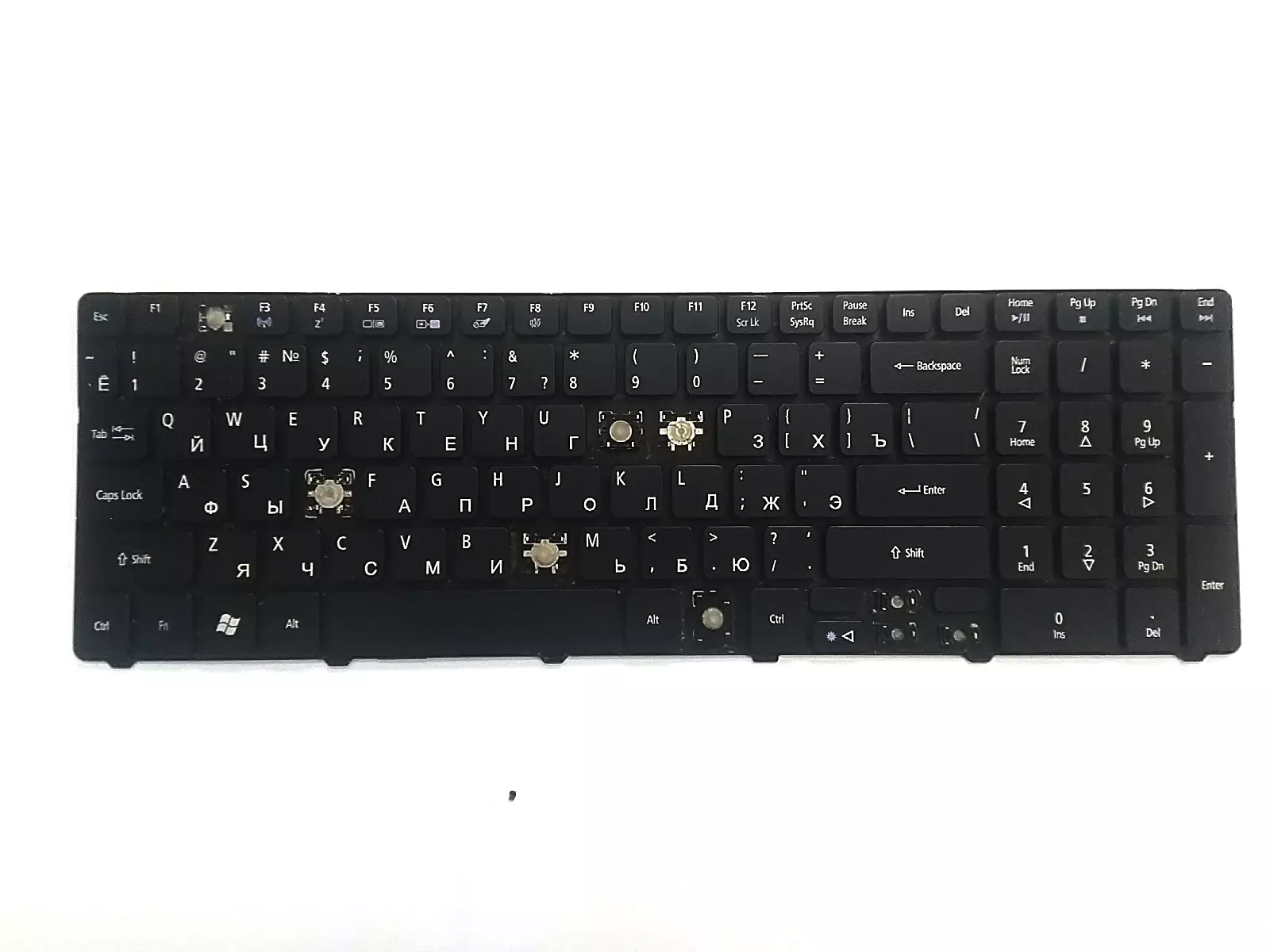 Клавиатура неисправная (на кнопки) PK130C94A04 SG-52500-XAA SN7105A для Acer Aspire 5738 5250 5410 5542 5553 5560 5733 5739 5740 5741 5742 5749 5750G 5536 5538 5551 5552 5338 5336