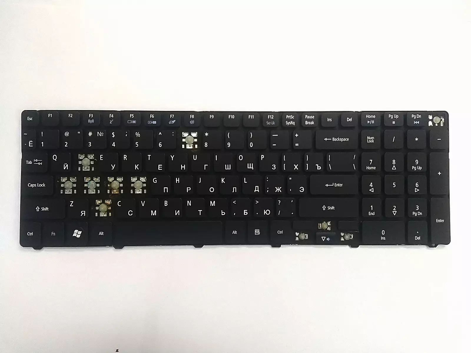 Клавиатура неисправная (на кнопки) V104702AS3 RU PK130C91104 REV: A00 для Acer eMachines Packard Bell