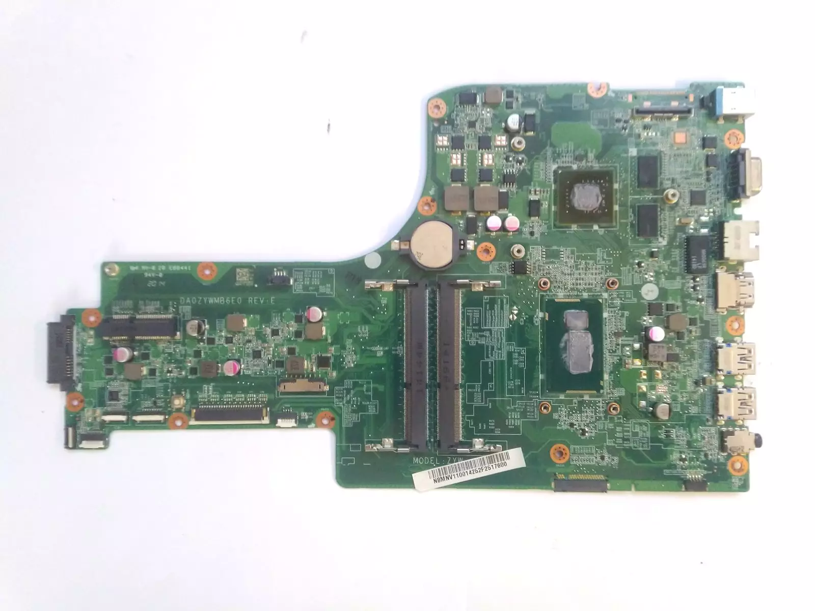 Материнская плата (неисправная) DA0ZYWMB6E0 REV:E для Acer E5-771G