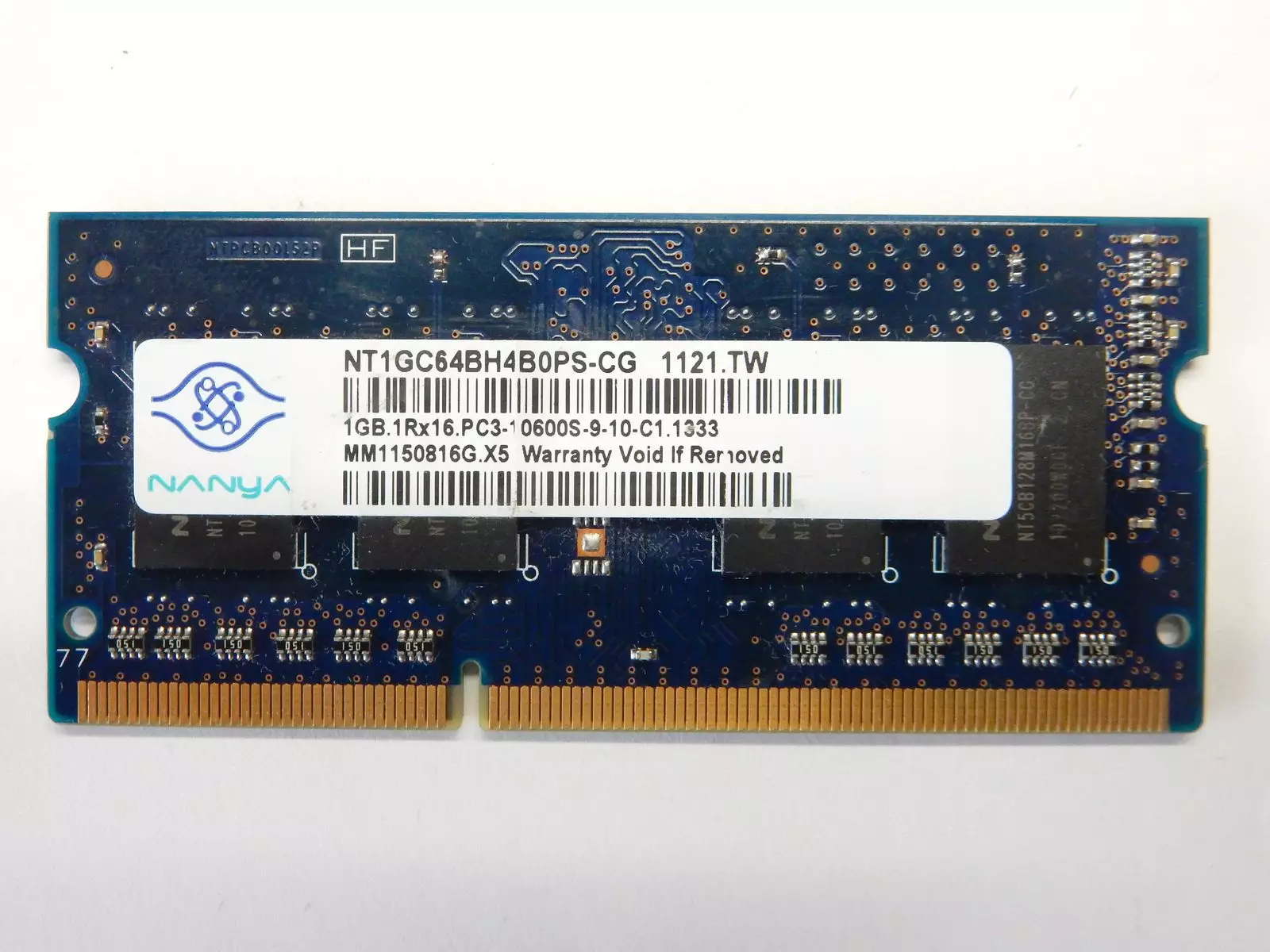 Nanya 1GB NT1GC64BH4B0PS-CG 1GB 1Rx16 PC3-10600S-9-10-C1 1333 MM1150816G.X5