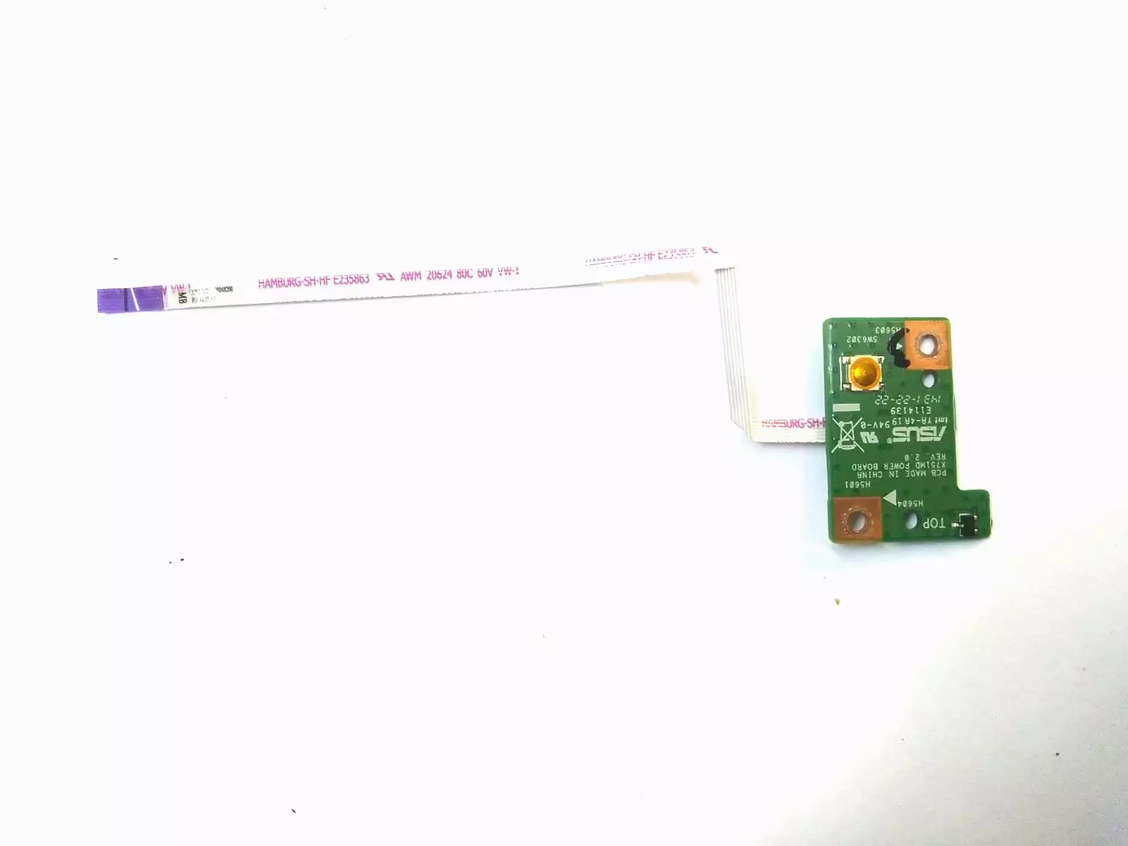 Плата кнопки включения X751MD REV: 2.0 60NB0600PS1020 с шлейфом 14010-00048200 для Asus X751M