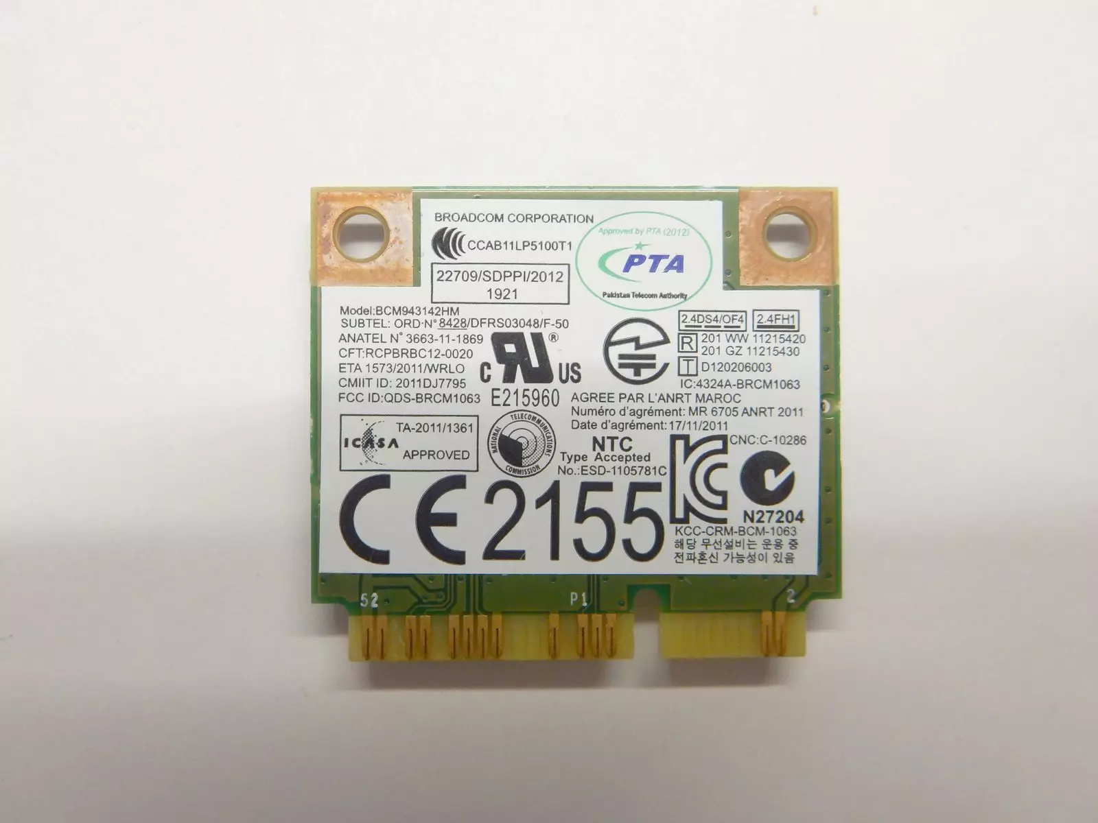 Wi-Fi+Bluetooth модуль Broadcom BCM943142HM