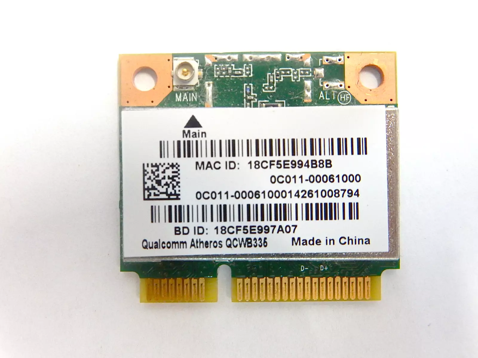 Wi-Fi+Bluetooth модуль Qualcomm Atheros QCWB335