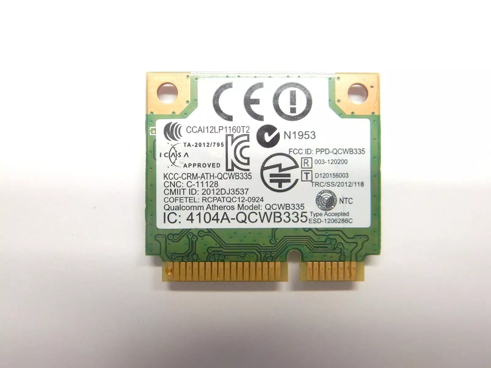 Wi-Fi+Bluetooth модуль Qualcomm Atheros QCWB335