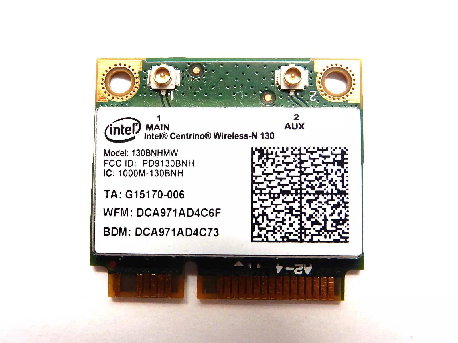 Wi-Fi + Bluetooth модуль Intel Centrino Wireless - N130 130BNHMW