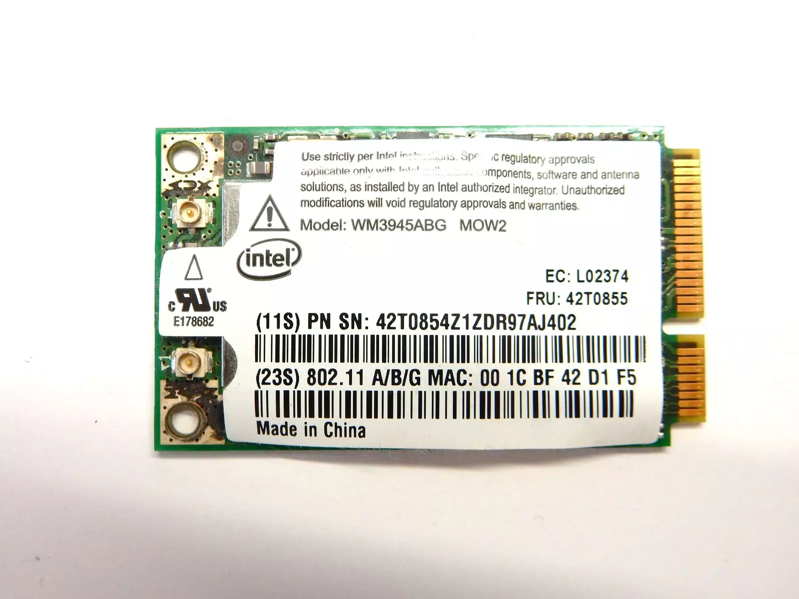 Wi-Fi модуль WM3945ABG MOW2