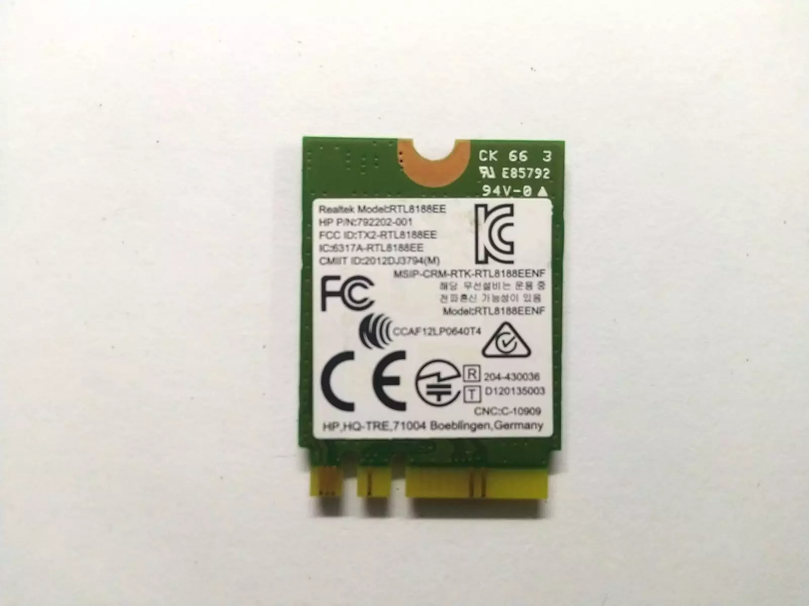 Wi-Fi модуль Realtek RTL8188EE RTL8188EENF 792202-001 792609-005