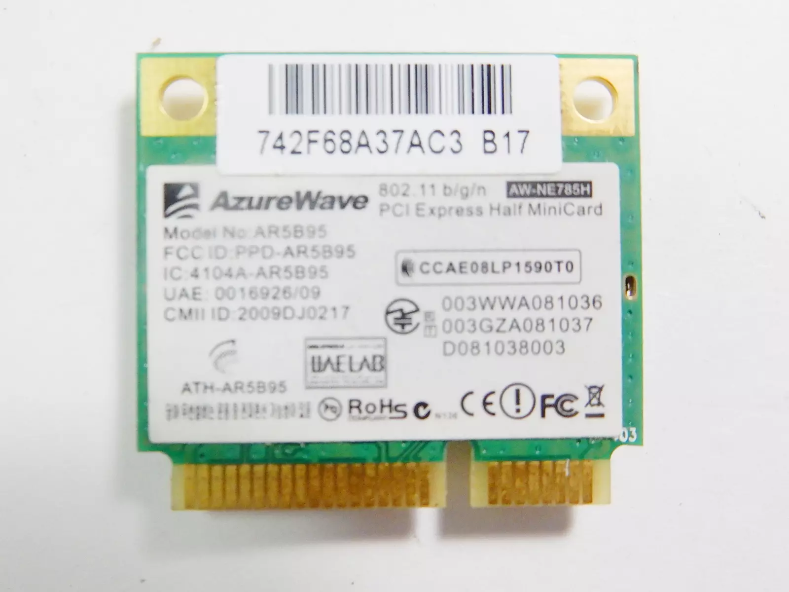 Wi-Fi модуль Atheros AR5B95 AzureWave AW-NE785H