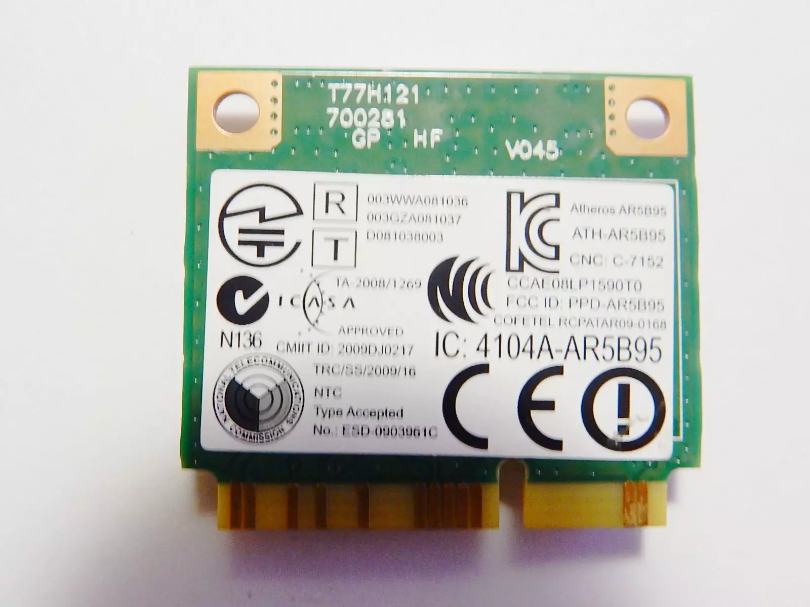 Wi-Fi модуль Atheros AR5B95 T77H121