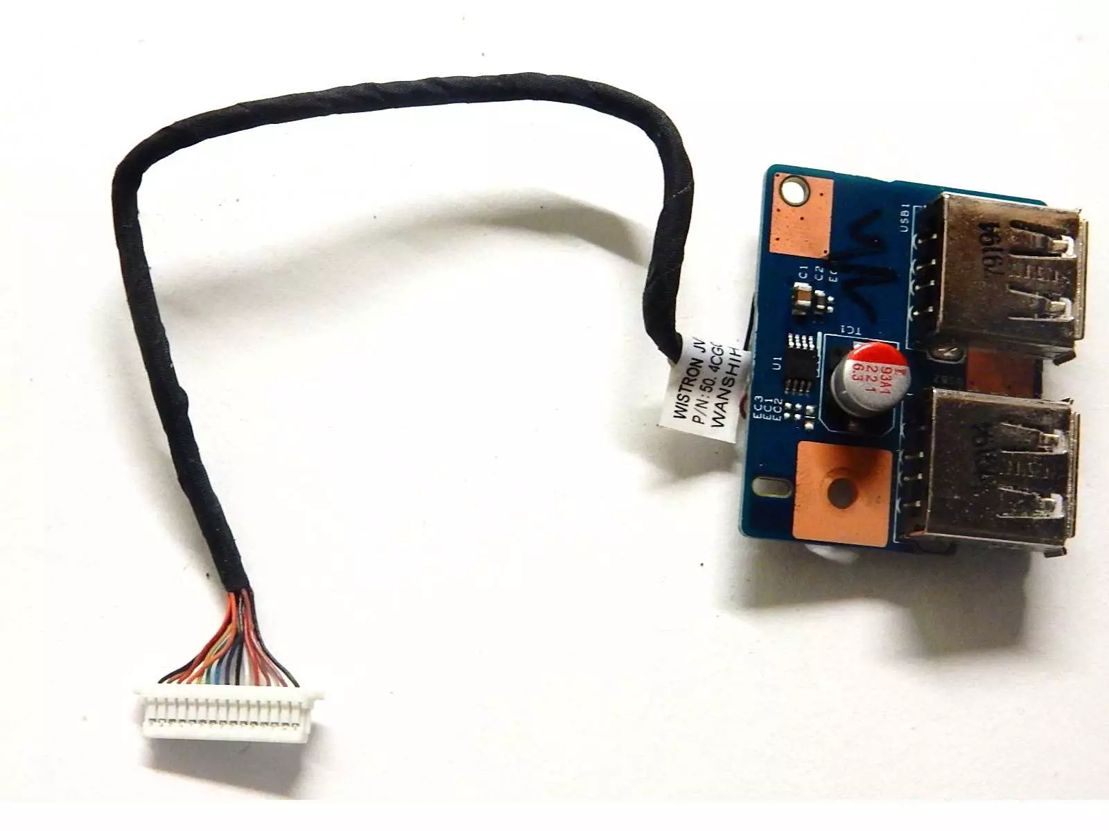 Плата разъемов USB с шлейфом JV50-MV USB BD 08649-1, 48.4CG04.011, 50.4CG05.021, 50.4CG05.001 Rev: A01 Acer Aspire 5536G 5740G 5236 5542G