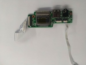 Доп плата AUDIO, USB, картридера 72R-NH5CU1-J120 Rev: 2.0 с шлейфами 44R-300106-1001 44R-08010H-1001 IRU DA5KB12, DNS 0801233 запчасти для ноутбука