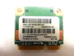 Scheda WiFi Bluetooth Broadcom Ralink RT3290 Per HP Probook 4545S / 4540S – Usata