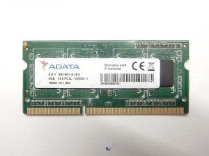 Оперативная память для ноутбука ADATA AO1L16BC4R1-BUES 4GB 1RX8 PC3L-12800S-11